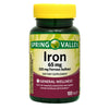 Spring Valley Iron 65 mg 325 mg Ferrous Sulfate 100 Tablets (Wholesale)